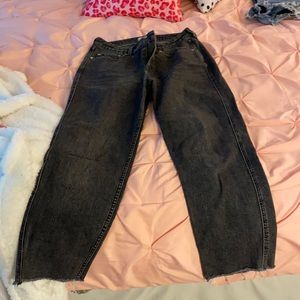 cute black straight leg jeans